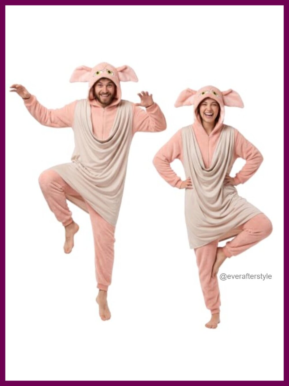 Harry Potter Dobby Fleece Hooded One-Piece Pajama Adult Costume